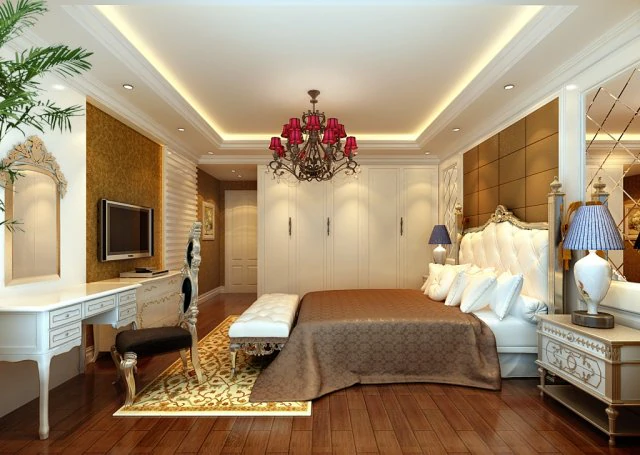 stylish european bedroom 1831 3D Model .c4d .max .obj .3ds .fbx .stl .blend 