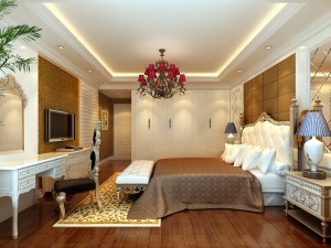 stylish european bedroom 1831 Modello 3D