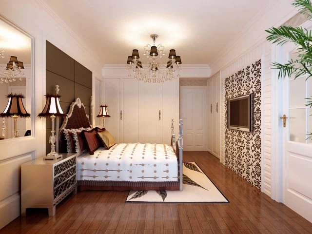 stylish european bedroom 1832 3D Model .c4d .max .obj .3ds .fbx .stl .blend 