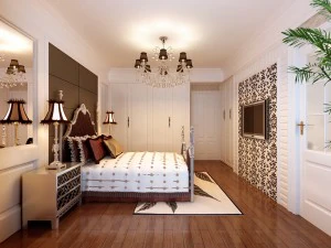 stylish european bedroom 1832 3D Model