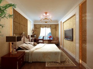 stylish european bedroom 1833 3D 모델