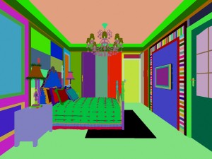 stylish european bedroom 1833 3D Model