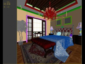stylish european bedroom 1835 Modello 3D