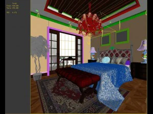 stylish european bedroom 1835 3D Model