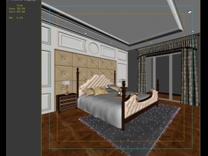 stylish european bedroom 1836 Modelo 3D