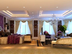 stylish european bedroom 1839 3D Model