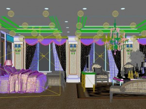 stylish european bedroom 1839 3D मॉडल