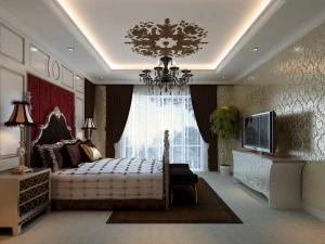 Stilvolles europ&auml;isches Schlafzimmer von 1842 3D Modell