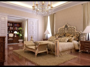 stylish european bedroom 1843 3D Model