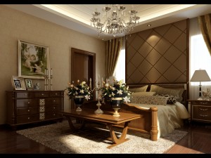stylish european bedroom 1844 3Dモデル