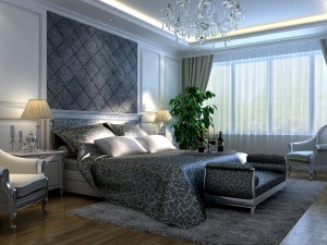 stylish european bedroom 1845 3D Model