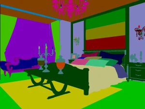 stylish european bedroom 1847 3D Model
