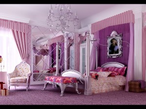 stylish european bedroom 1850 3D Model