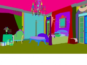 stylish european bedroom 1850 Model 3D