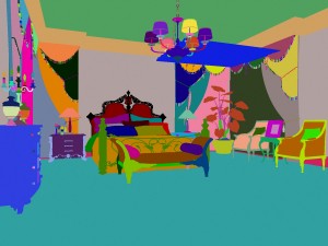 stylish european bedroom 1852 3D Модель