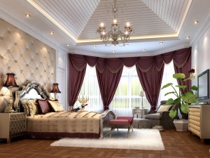 stylish european bedroom 1855 3D Model