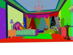 stylish european bedroom 1855 3D Model