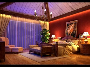 stylish european bedroom 1856 3D-Modell