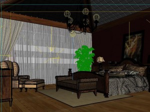 stylish european bedroom 1856 3D 모델