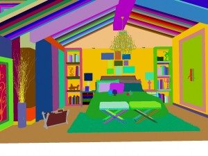 stylish european bedroom 1857 3D-Modell