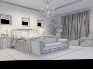 stylish european bedroom 1858 Modelo 3D