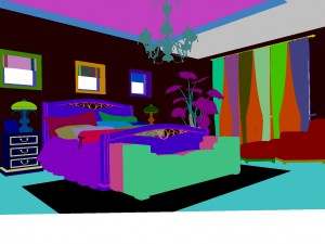 stylish european bedroom 1858 Modelo 3D