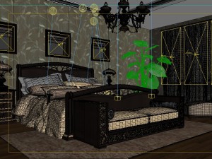stylish european bedroom 1858 Modelo 3D