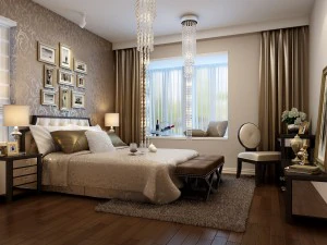 Stilvolles europäisches Schlafzimmer von 1861 3D Modell