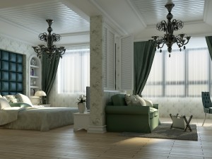 stylish european bedroom 1862 Model 3D