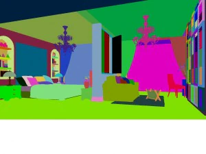stylish european bedroom 1862 3D Model