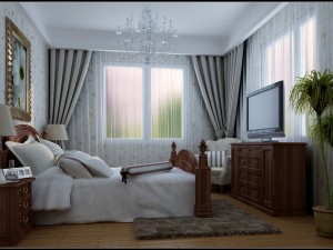 stylish european bedroom 1863 3D 모델