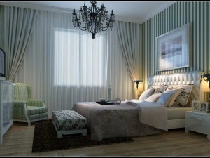 세련된 유럽 침실 1864 3D 모델