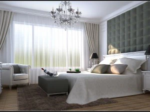 stylish european bedroom 1867 3D Model