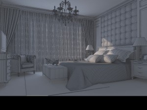 stylish european bedroom 1867 Modelo 3D