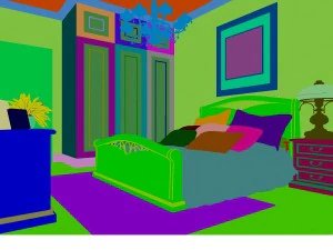 stylish european bedroom 1868 3D Model