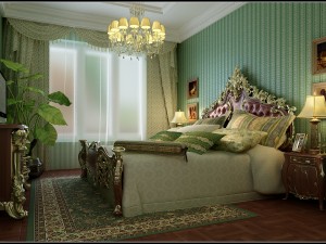 stylish european bedroom 1869 3D Model