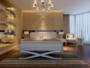 stylish european bedroom 1873 3D Model