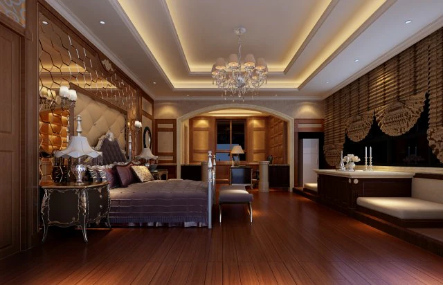 stylish european bedroom 1874 3D Model .c4d .max .obj .3ds .fbx .stl .blend