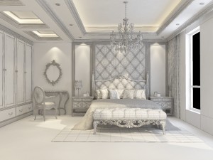 stylish european bedroom 1875 3D Модель