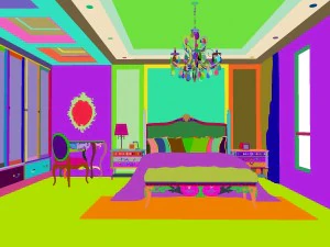 stylish european bedroom 1875 3D Model
