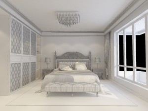 stylish european bedroom 1876 Modelo 3D