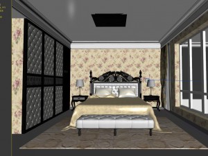 stylish european bedroom 1876 Modelo 3D