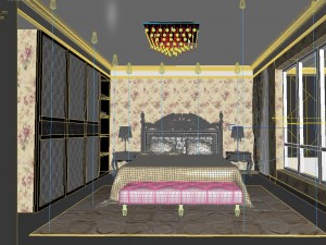 stylish european bedroom 1876 Modelo 3D