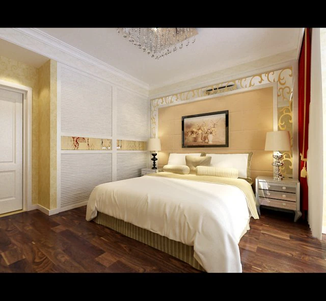 stylish european bedroom 1877 3D Model .c4d .max .obj .3ds .fbx .stl .blend 