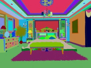 stylish european bedroom 1879 3D Model