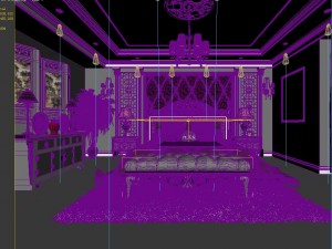 stylish european bedroom 1879 3D 模型