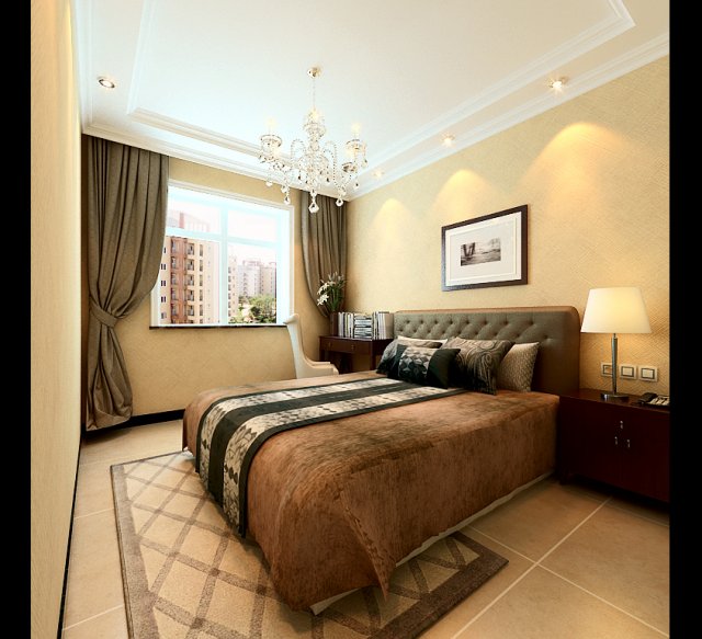 stylish european bedroom 1880 3D 模型 .c4d .max .obj .3ds .fbx .stl .blend 