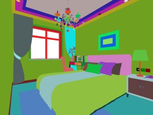 stylish european bedroom 1880 3D 模型