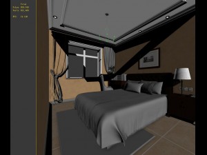 stylish european bedroom 1880 3D 模型