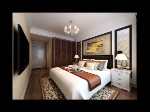 stylish european bedroom 1881 3D Model